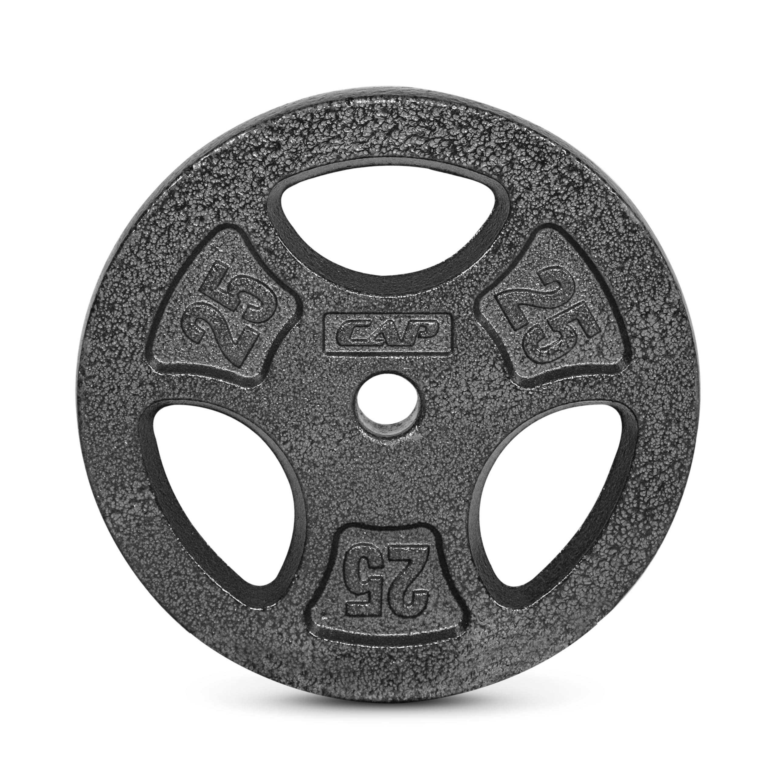 Cap Barbell Standard 1-Inch Grip Weight Plates 25 Lbs Black, Pack (X1)