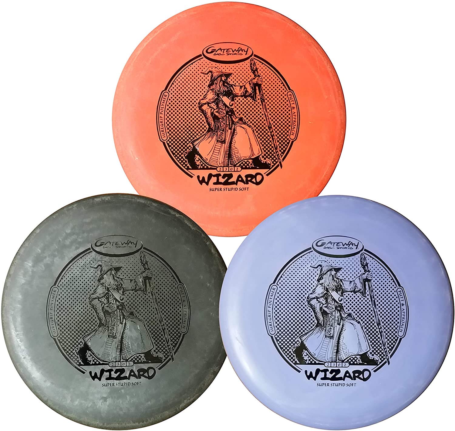 Gateway Wizard Disc Golf Putter Approach Disc - 3 Pack (Sss (Super Stupid Soft))