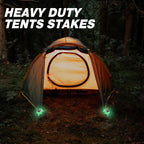 Yaocom Ground Anchors Screw In 8 Inch Tent Stakes Heavy Duty Metal Stakes Threaded Hex Head Driver Tent For Camping Garden Infla