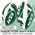 Franklin Sports Nfl New York Jets Football - Youth Football - Mini 8.5'' Rubber Ball - Perfect For Kids - Team Logos And Colors