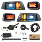 10L0L Golf Cart Headlight Kits For 1996-2013 Ezgo Txt Carts (12V-48V), With Tail Lights, Turn Signals Kits, Brake Lights And Saf