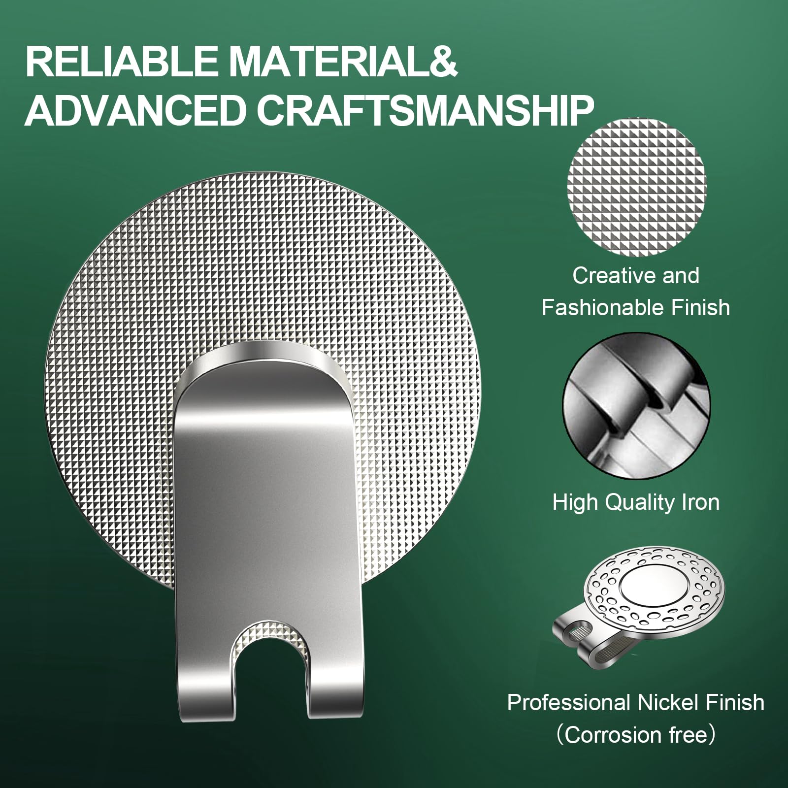 Magnetic Golf Hat Clip Golf Ball Aiming Marker Professional Golf Training Aids Accessories,6 Pieces (Sliver)