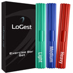 Logest Twist Hand Exerciser Bars - 3 Piece Flexible Bars Strengthener Set - Tennis Elbow, Golfer'S Elbow, Tendonitis, Wrist, For