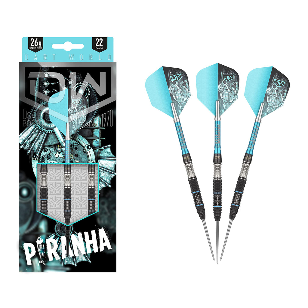 Dw Piranha Steel Tip Darts, Precision Balanced, Accurate, And Durable - Perfect For Professional And Recreational Players