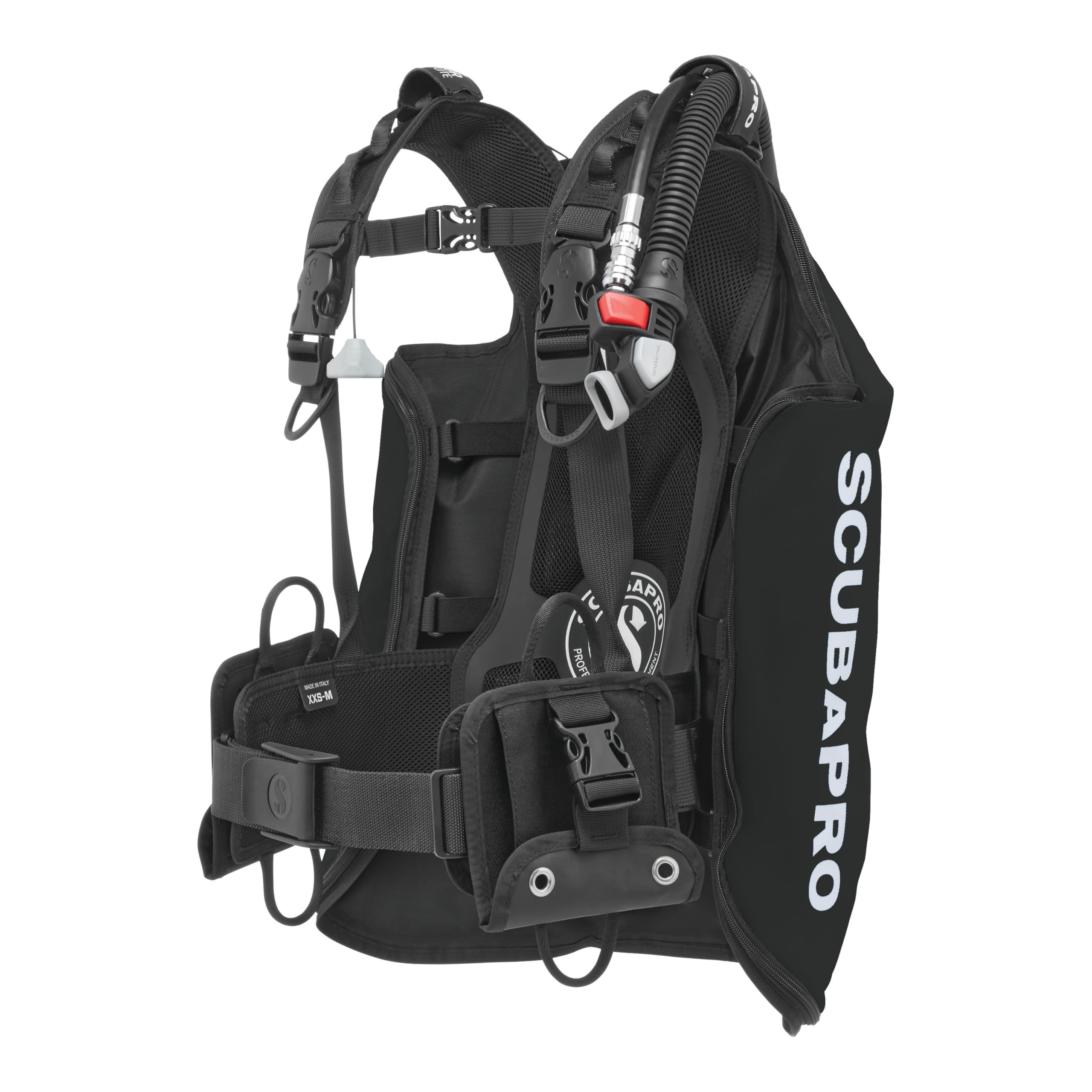 SCUBAPRO Navigator Lite Back Inflated Scuba Diving BCD with Balanced Power Inflator for Recreational Diving, 2X-Small-Medium, Bl