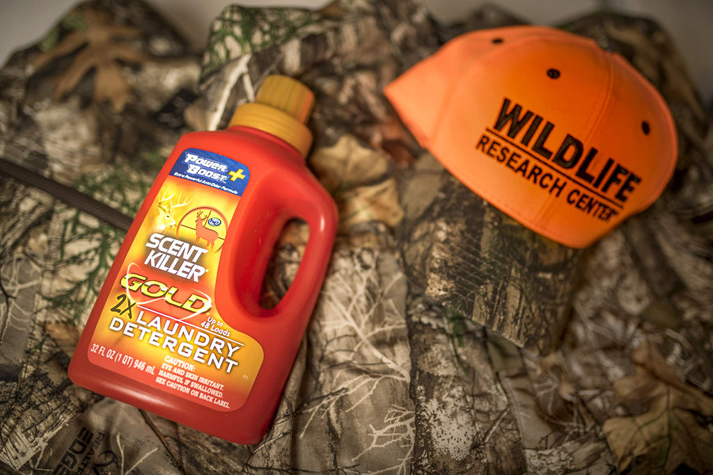 Scent Killer Gold Scent Free Laundry Detergent For Hunting Gear With Power Boost Plus Odor Eliminator, 32 Fluid Ounces
