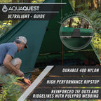 Aquaquest Guide Tarp - Ultralight Waterproof (5,000 Mm) Seam-Taped 40D Ripstop Rain Fly For Backpacking, Stealth Camping & Thru-