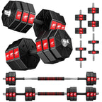 Leadnovo Dumbbells , 44Lbs 66Lbs 88Lbs 3 In 1 Adjustable Barbell, Home Fitness Weight Set Gym Workout Exercise Training With Con