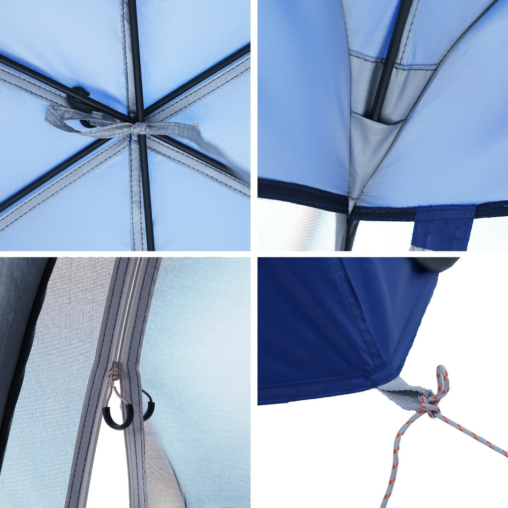 Kingcamp Pop Up Screen Tent, Camping Tent For 4-6 Person 10' X 10' Portable Screen House Room With Detachable Sunshade For Campi