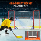 Vevor Hockey Goal With Backstop And Targets Street Outdoor Steel Hockey Net 72''