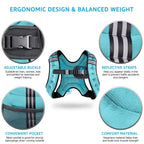Henkelion Weighted Vest Weight Vest For Men Women Kids Weights Included, Body Weight Vests Adjustable For Running, Training Work