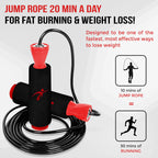 Fitness Factor Jump Rope With Adjustable Length, Tangle-Free Skipping Rope For Gym Workout,Crossfit, Fitness Exercise, Wod, Boxi
