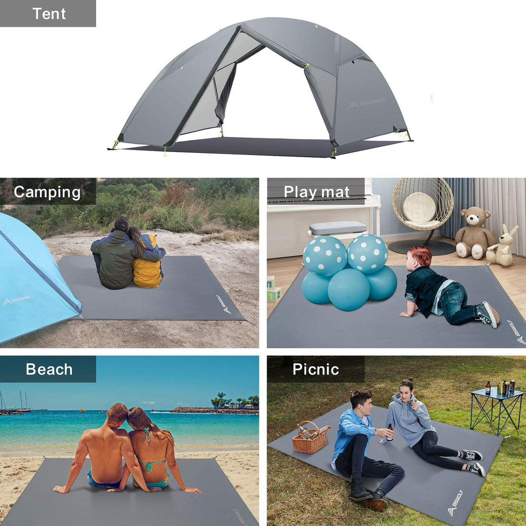 Bisinna Waterproof Camping Tarp Mutifunctional Tent Footprint For 1-2 Person Tent, Groundsheet Picnic And Beach Mat With Drawstr