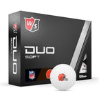 Wilson Staff 2023 Duo Soft Nfl Golf Balls - 12 Balls, White, Cleveland Browns