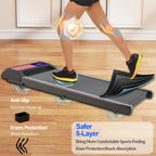 Under Desk Treadmill,Walking Pad With 5% Incline,Treadmills For Home & Office, 2.5Hp Portable Treadmill With Remote Control And