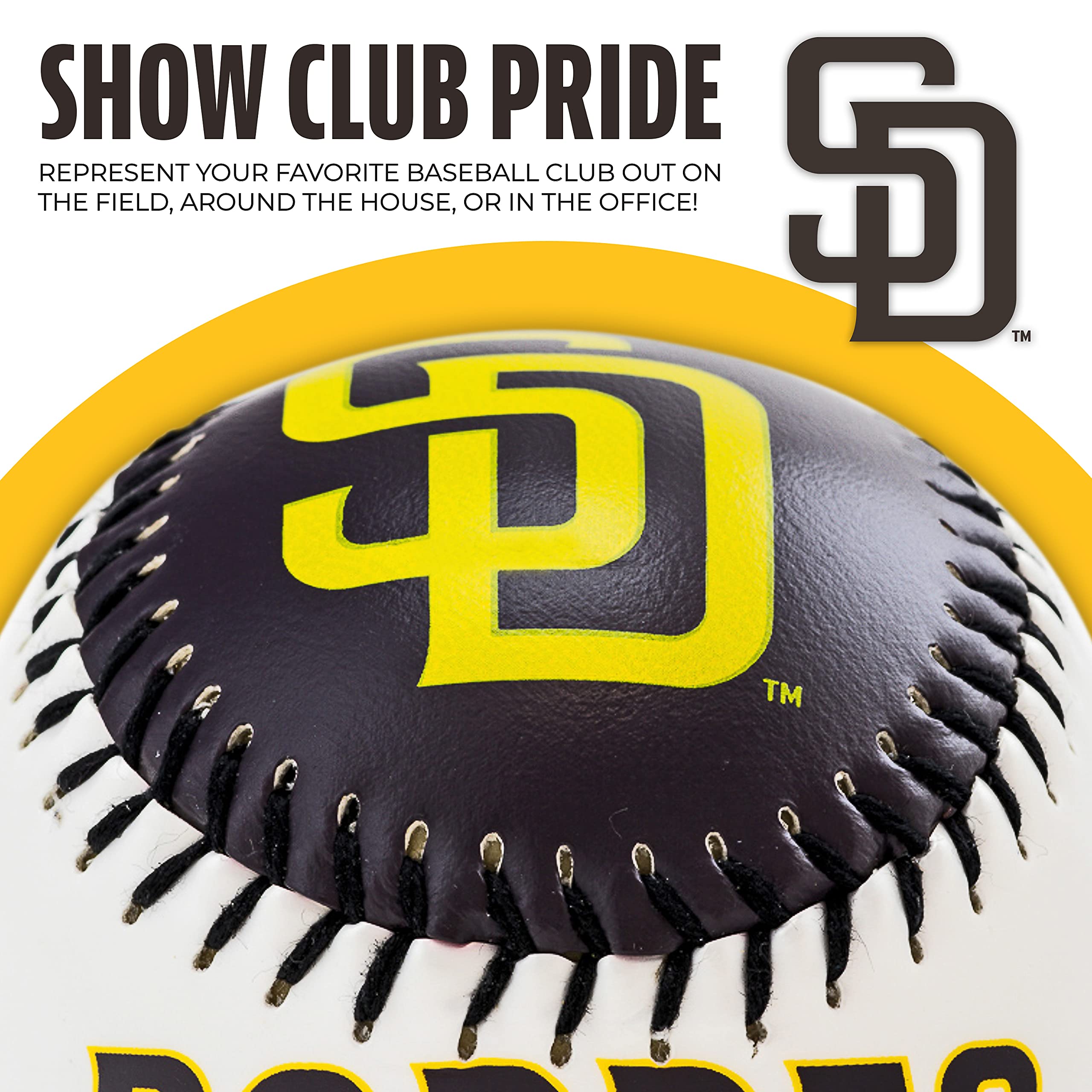 Franklin Sports San Diego Padres Mlb Team Baseball - Mlb Team Logo Soft Baseballs - Toy Baseball For Kids - Great Decoration For