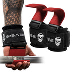 Gymreapers Weight Lifting Hooks (Pair), Heavy Duty Power Wrist Straps Hand Grip Support For Deadlifts, Pull Ups, Shrugs - Gym Gl