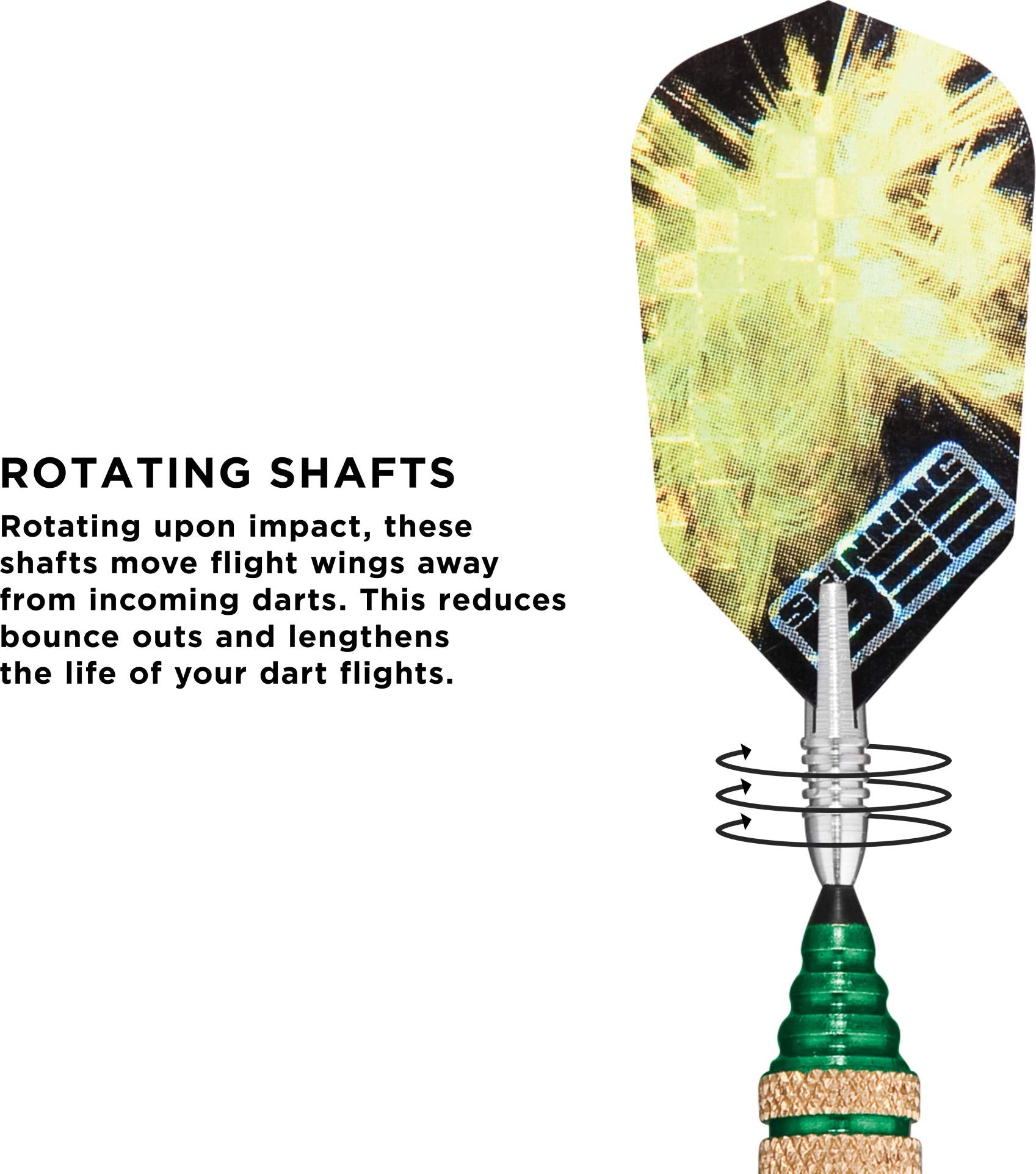 Viper Spinning Bee Soft Tip Darts with Casemaster Storage/Travel Case, Green, 16 Grams
