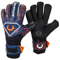 Renegade GK Triton Octane Goalie Gloves with Pro-Tek Finger Spines | 3.5+3mm Super Grip| Black, Blue & Orange Soccer Goalkeeper 