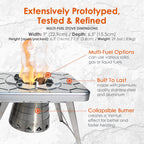 Ncamp K2G Basic Compact Cooking Stove And Prep Surface Board Outdoor Camping Set Bundle