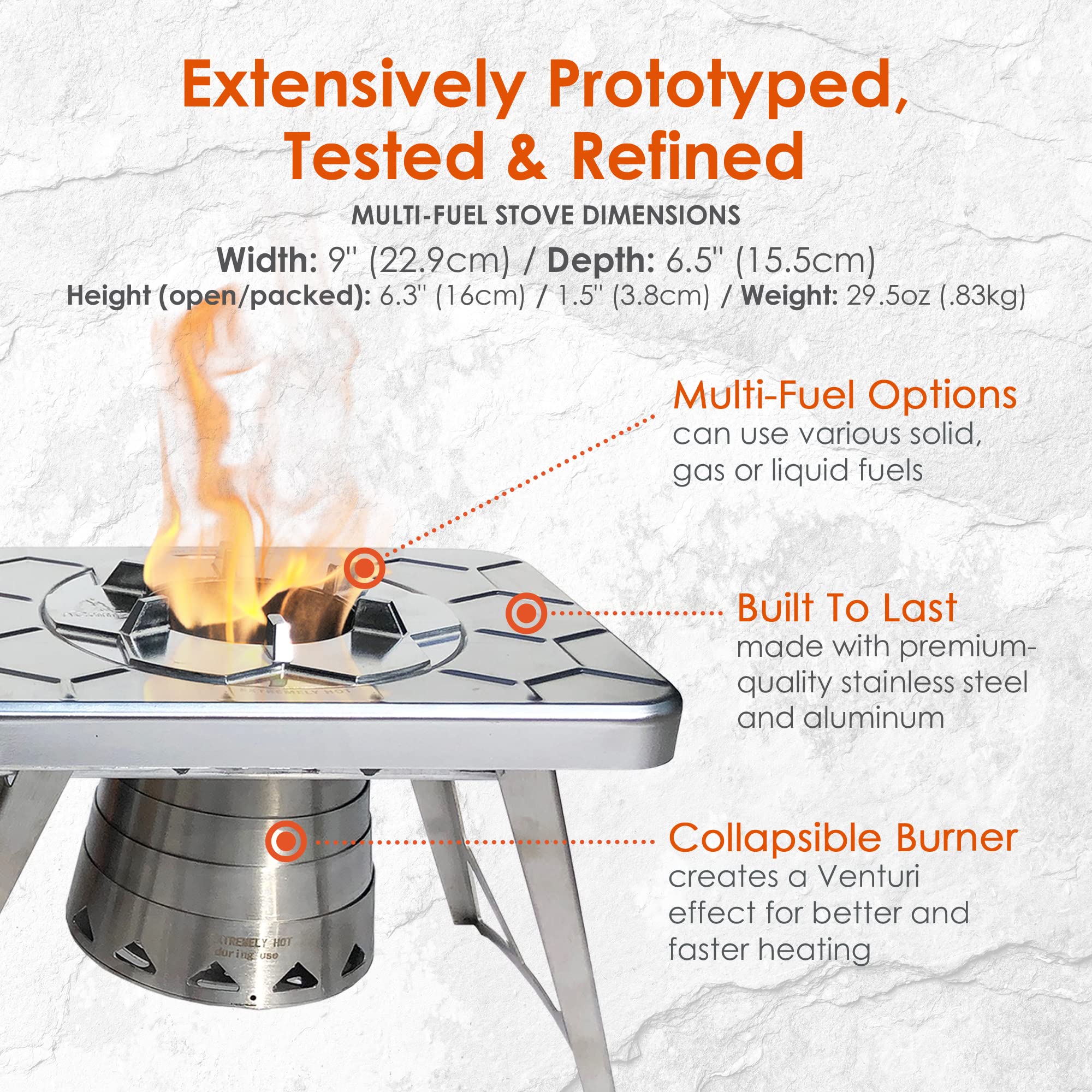 Ncamp K2G Basic Compact Cooking Stove And Prep Surface Board Outdoor Camping Set Bundle