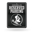Rico Industries NCAA Florida State Seminoles Metal Parking Sign 8.5 x 11 Carbon Fiber Metal Parking Sign - Great for Man Cave, B