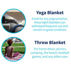 La Montana Mexican Blankets And Throws, 10 Pack, 74X50 - Made In Mexico, Lightweight Yoga Blanket For Schools, Studios, Outdoors