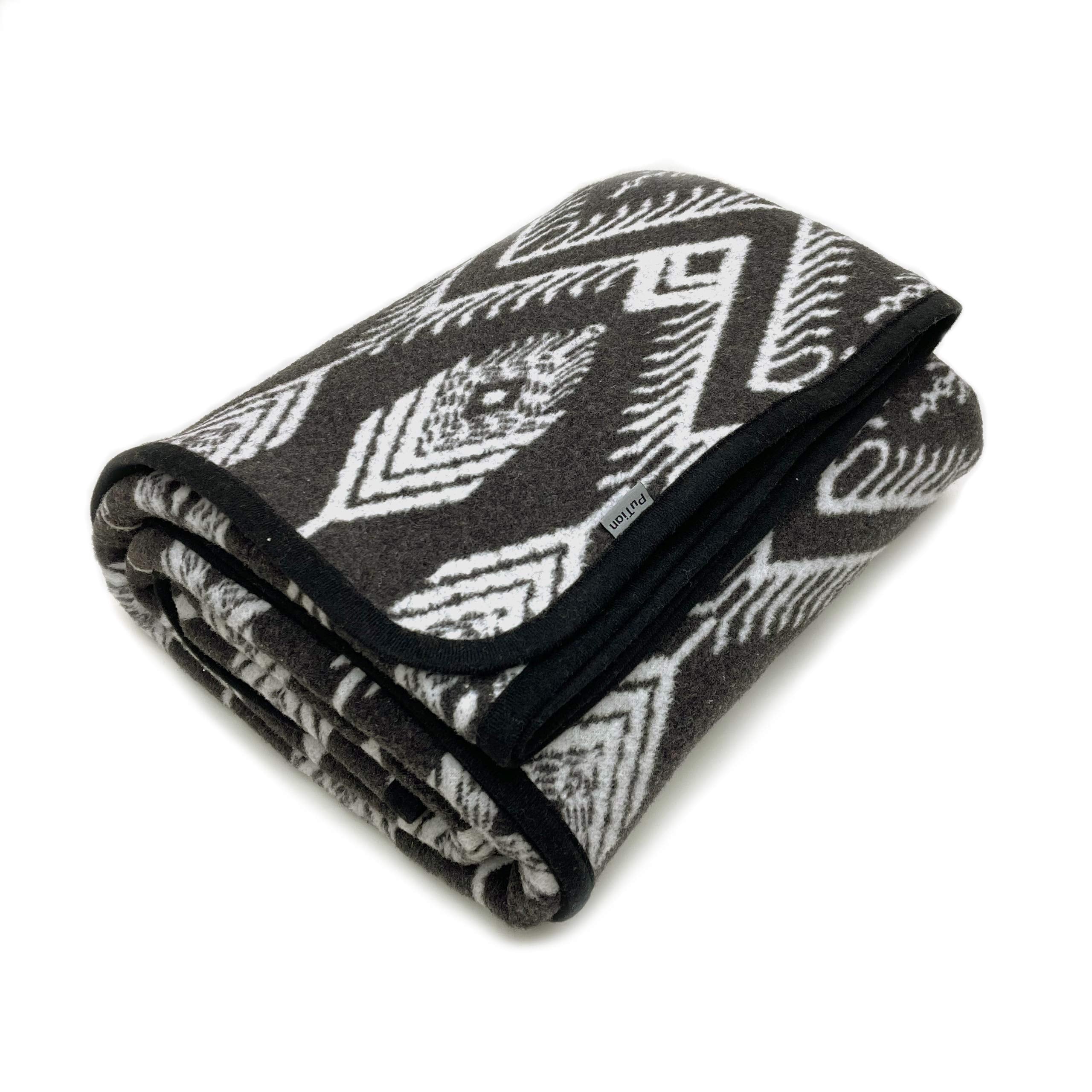 Putian Merino Wool Blanket - 4 Lbs Warm, Thick, Washable, Large 87'' X 63'' Throw For Outdoors, Camping,Couch, Bed, Travel-Super