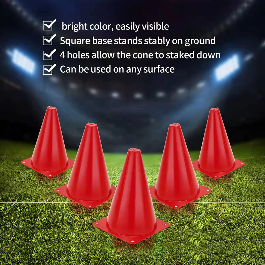 Cones Sports For Kids, Small Training Cones Set For Soccer Practice, 24 Pack 7 Inch Agility Field Cone Marker For Football Baske