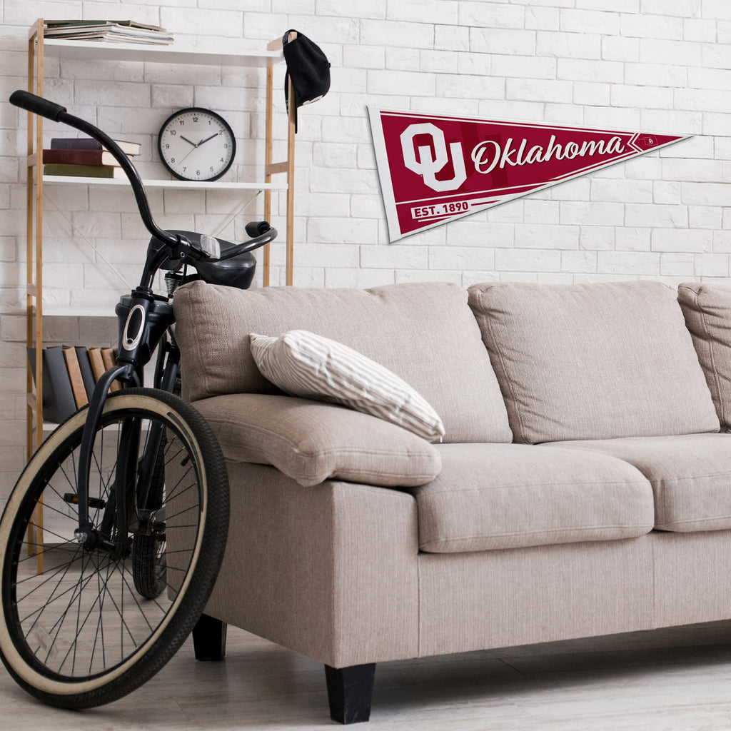 Rico Industries Ncaa Oklahoma Sooners Classic 12'' X 30'' Felt Wall D  Cor Pennant - Great For Home/Bed Room/Man Cave D  Cor