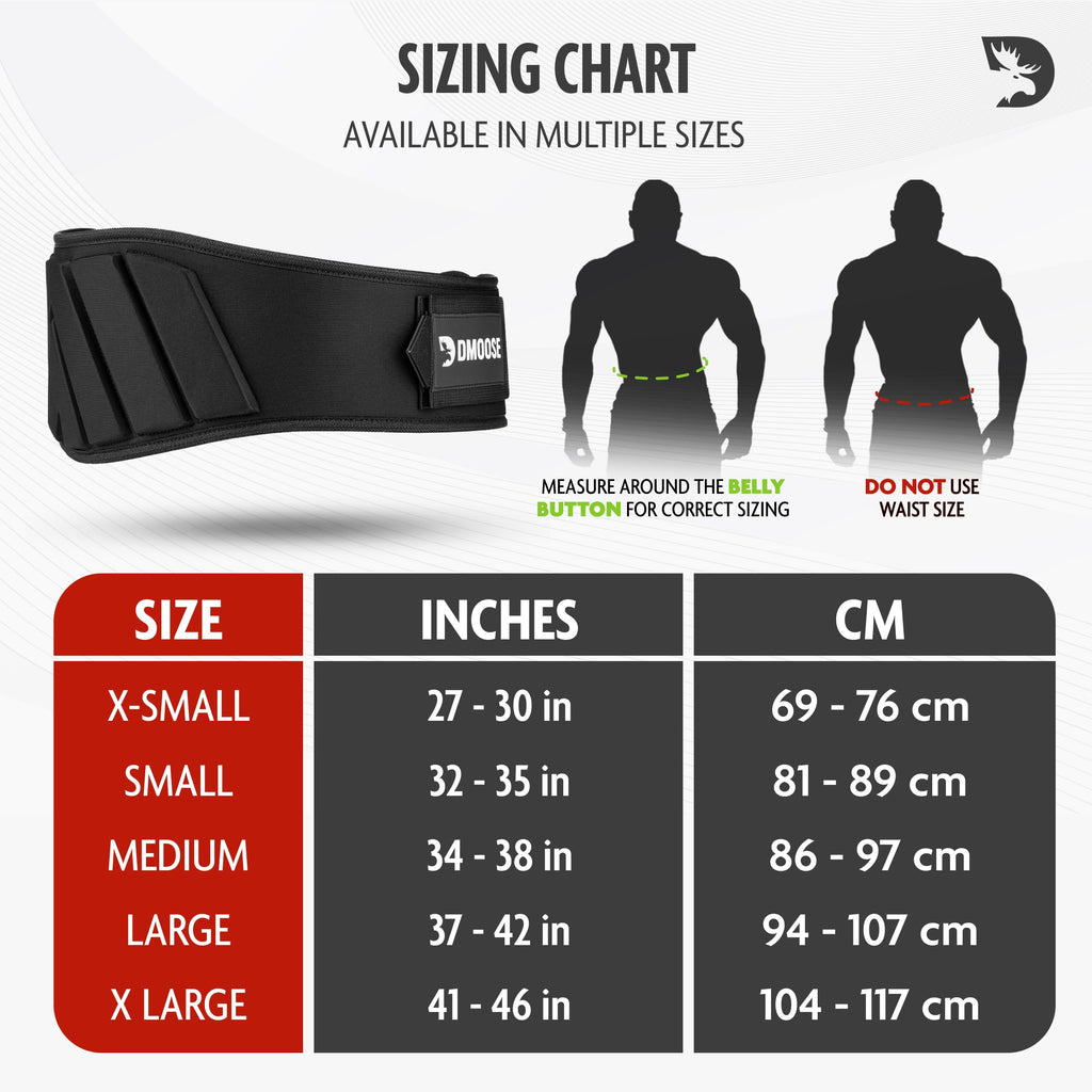 Dmoose Gym Belt For Men Weight Lifting. Weight Belt Gym Squat Weightlifting Powerlifting Workout Heavy Duty Training Strength Tr