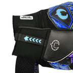 Renegade Gk Vortex Strom Goalie Gloves  3.5+3Mm Hyper Grip & 4Mm Duratek  Black, Purple, & Blue Soccer Goalkeeper Gloves (Size 7