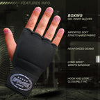 FARABI Kids Hybrid Boxing Inner Gloves Punching Boxing Gloves (All Black, Junior)