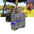 Desert Fox Golf Phone Caddy - American Flag Golf Cart Phone Holder - Secure Velcro Mount, One-Hand Access, Universal Fit, Patrio