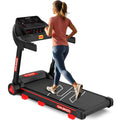 Sparnod Fitness Sth1140 Treadmill For Home Use, 4 Hp Peak Motor, 114 Km/H Speed, Foldable With Bluetooth Speaker & MultiLed D