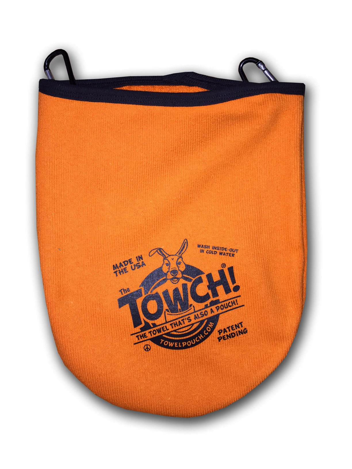 Towch Disc Golf Towel Pouch - 3 to 5 Disc Bag - Choice of 11 Colors - (Optical Orange)