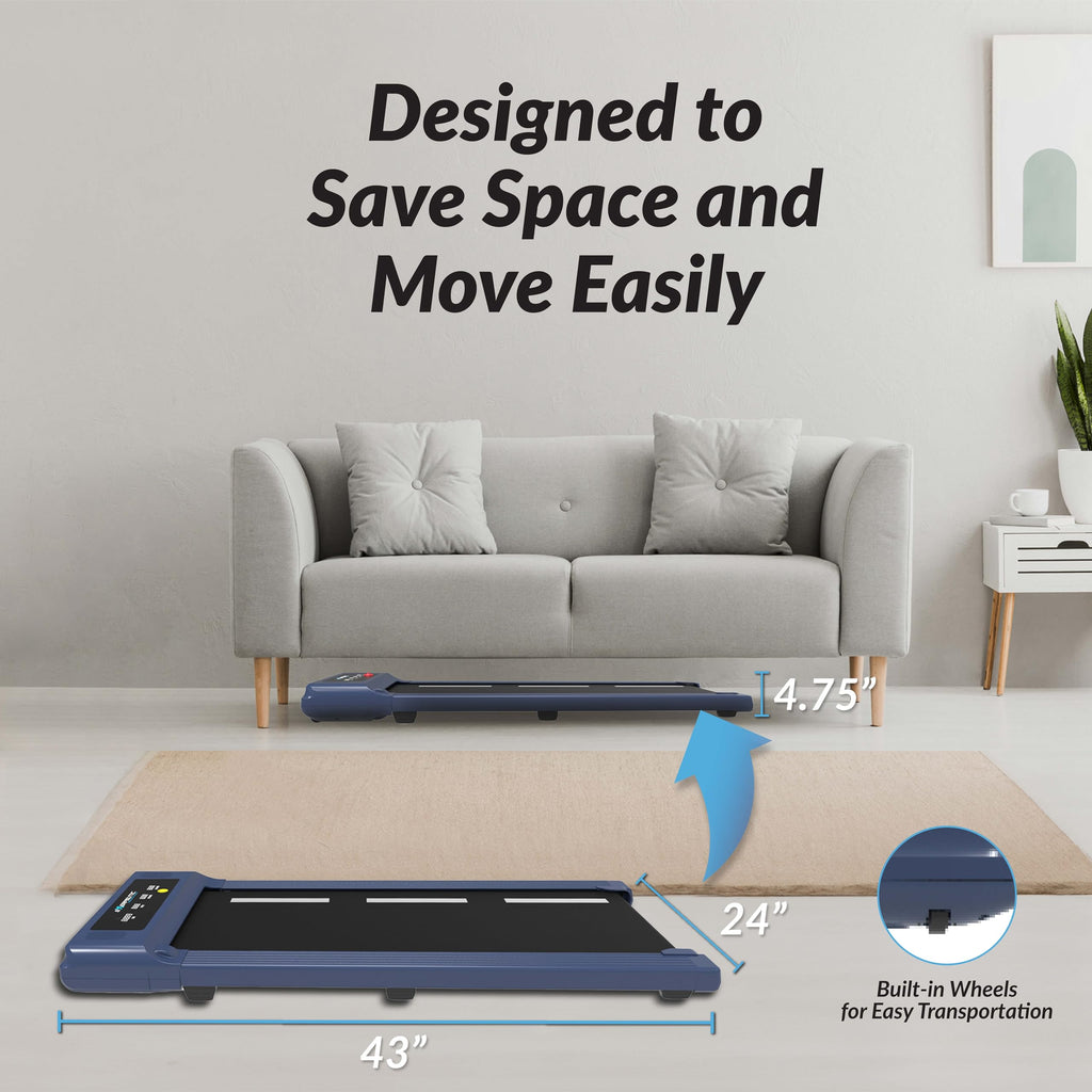 Exerpeutic 400 Lb. Capacity Heavy-Duty Walking/Jogging Exercise Treadmill Walking Pad- Home Gym Workout, Foldable Under Desk Des
