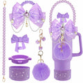 Purple Bling Cup Accessories Set for Stanley 24/30/40oz, Rhinestone Boot