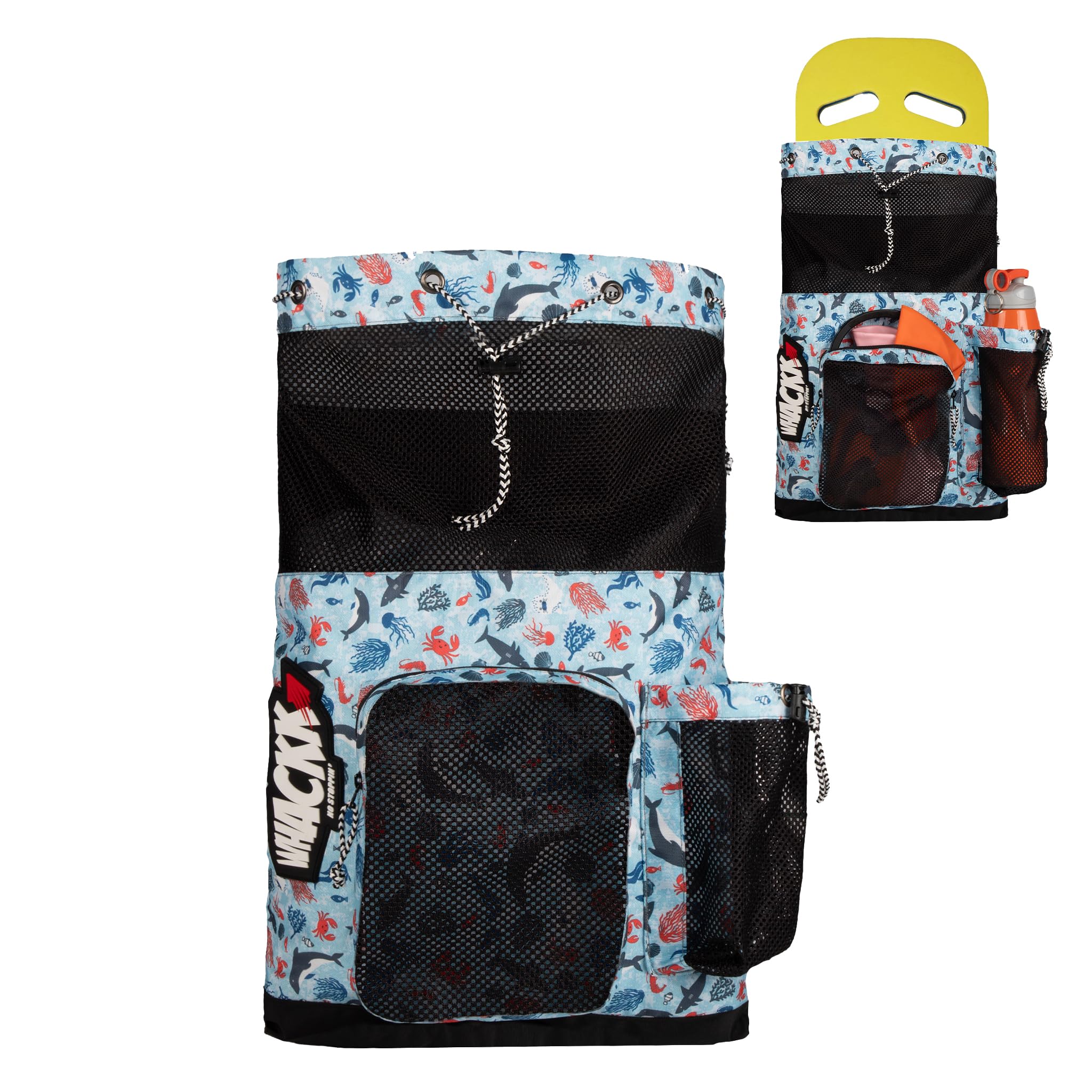 Whackk Aqua Arctic Unisex Swimming Bag |Water Sports |Dry Bags |Wet Pocket |Accessories |Beach Bag |Storage Swim Gym Gears |Draw