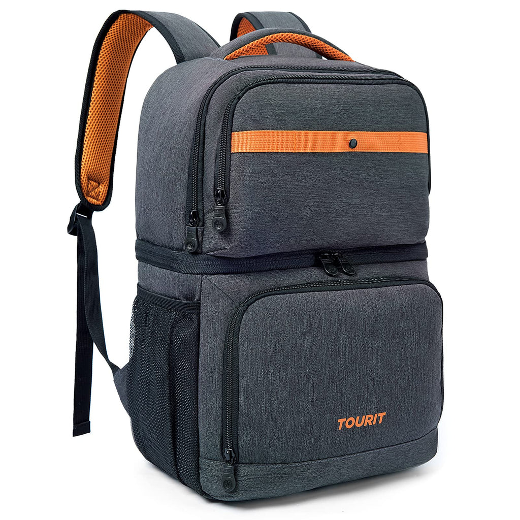 Tourit Backpack Cooler With Double Decks, Insulated Cooling Bag For Lunch,Waterproof Lightweight For Men To Camping, Picnic, Hik