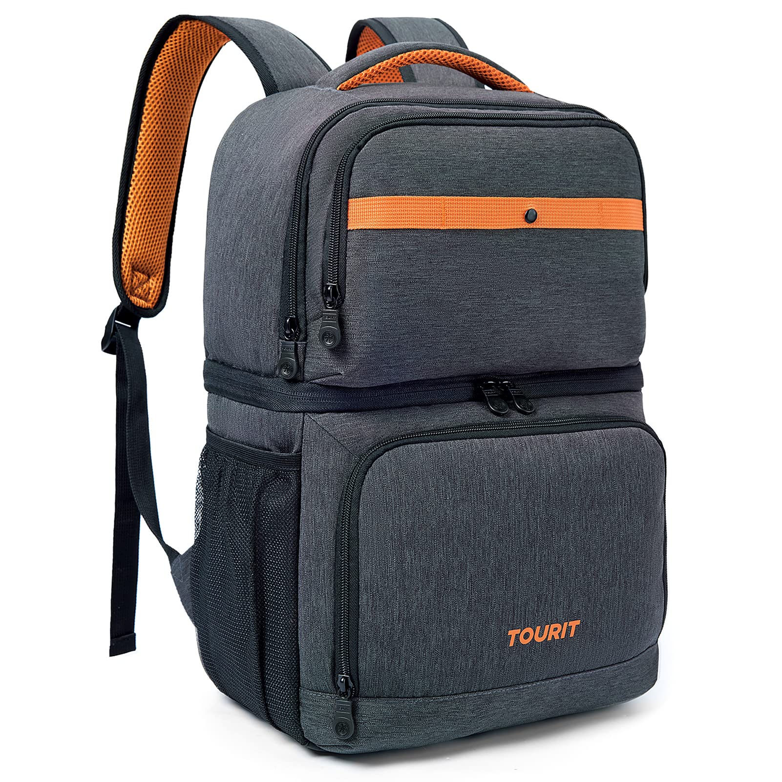 Tourit Backpack Cooler With Double Decks, Insulated Cooling Bag For Lunch,Waterproof Lightweight For Men To Camping, Picnic, Hik