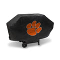 Rico Industries NCAA Clemson Tigers Black Deluxe Grill Cover Deluxe Vinyl Grill Cover - 68 Wide/Heavy Duty/hook and loop Staps