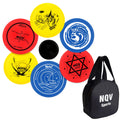 Nqv Disc Golf Set,Disc Golf Starter Set-6 Pack Driver, Mid-Range And Putter Discs With Disc Golf Bag For Outdoor And Backyard(Bl