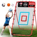 Portable Volleyball Rebounder Net 7x4 Ft, 5-Angle Adjustable Rebounder Net for Practicing Digging, Setting, Spiking, Bounce Back