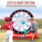 Zastic! The Original Giant 6Ft Tall Inflatable Kick Darts Game  Jumbo Outdoor Soccer Target Board For Back Yard Games Activity