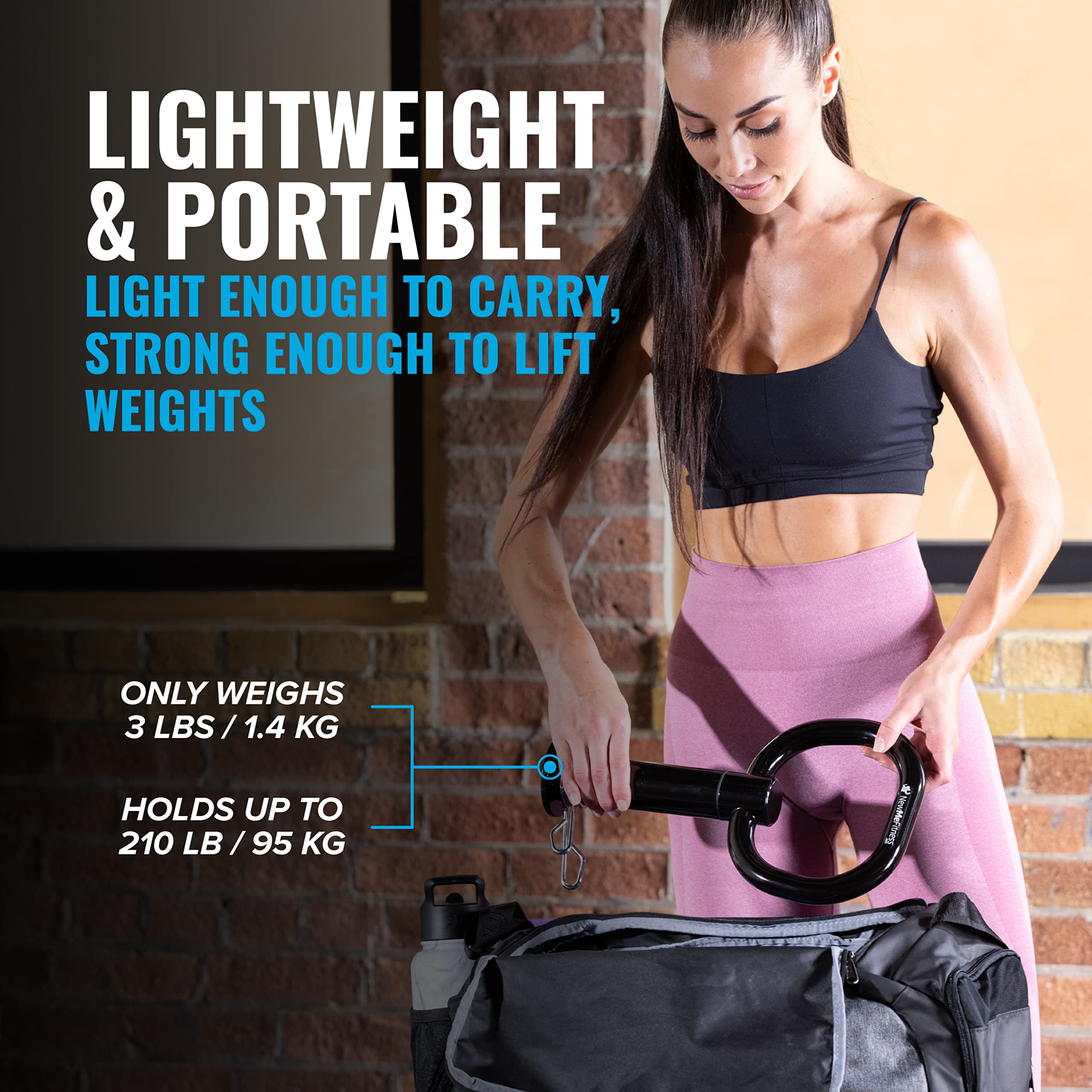 Newme Fitness Adjustable Kettlebell Grip, Loadable Handle For Kettlebell And Dumbbell Weight Strength Training For Men And Women