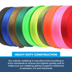 Rock-N-Rescue Heavyweight Nylon Tubular Webbing - 100 Feet, Neon Green, Mountaineering And Rock Climbing Accessories, Firefighti
