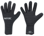 Seac Ultraflex, 5 Mm Ultra-Elastic Neoprene Gloves For Diving And Spearfishing, Anti-Slip, Black, Medium