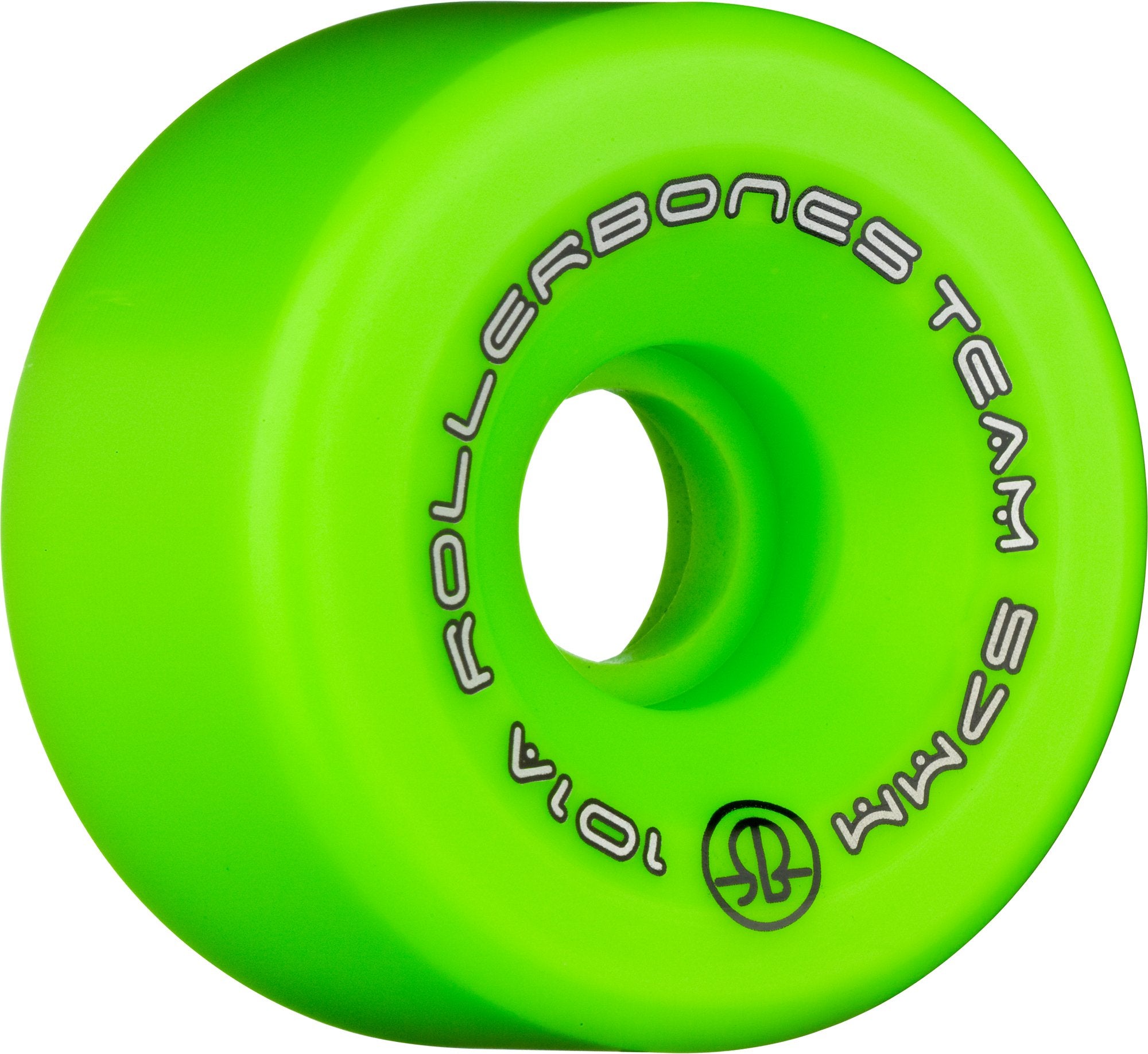 Rollerbones Team Logo 101A Recreational Roller Skate Wheels (Set of 8), Green, 57mm