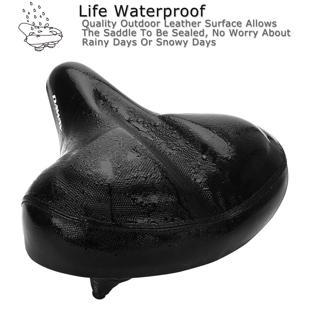 Daway Oversized Comfort Bike Seat - C40 Most Comfortable Extra Wide Soft Foam Padded Exercise Bicycle Saddle For Men Women Senio
